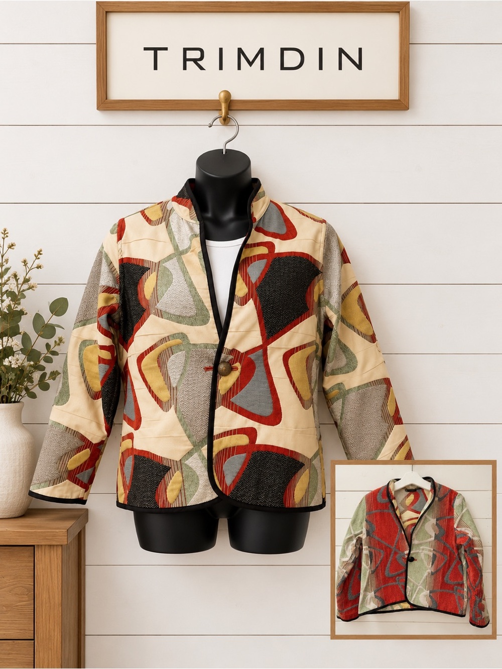 TRIMDIN Reversible Abstract Jacket Estimated Size L/XL